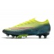 Chaussures Nike Mercurial Vapor 13 Elite AG-Pro Citron Noir Vert