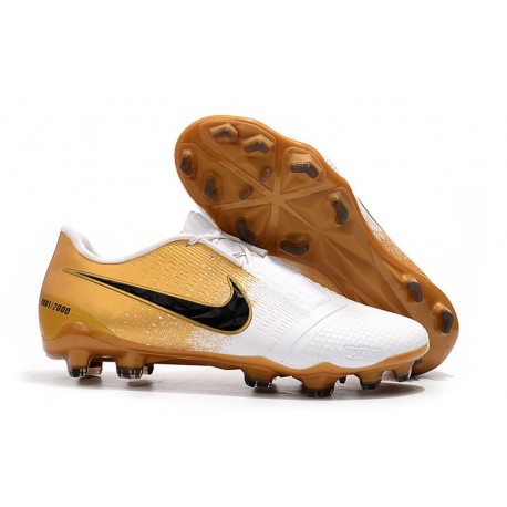 Chaussures 2020 Nike Phantom Vnm Elite FG -Blanc Or Noir