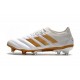 Chaussures Football adidas Copa 19.1 FG Blanc Or