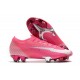 Chaussure Nike Mercurial Vapor XIII Elite FG x Mbappe Rose Blanc Noir
