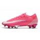 Chaussure Nike Mercurial Vapor XIII Elite FG x Mbappe Rose Blanc Noir
