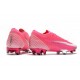 Chaussure Nike Mercurial Vapor XIII Elite FG x Mbappe Rose Blanc Noir