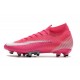 Chaussure Nike Mercurial Superfly 7 Elite AG x Mbappe Rose Blanc Noir