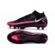 Crampons de Football Nike Phantom GT Elite DF FG Noir Argent Rose