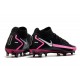 Crampons de Football Nike Phantom GT Elite DF FG Noir Argent Rose