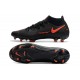 Crampons de Nike Phantom GT Elite DF FG Noir Rouge Chili Gris fumee
