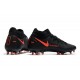 Crampons de Nike Phantom GT Elite DF FG Noir Rouge Chili Gris fumee