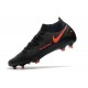 Crampons de Nike Phantom GT Elite DF FG Noir Rouge Chili Gris fumee