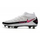 Crampons de Football Nike Phantom GT Elite DF FG Blanc Rose Noir