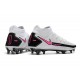 Crampons de Football Nike Phantom GT Elite DF FG Blanc Rose Noir
