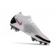 Crampons de Football Nike Phantom GT Elite DF FG Blanc Rose Noir