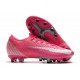 Chaussures Nike Mercurial Vapor 13 Elite AG-Pro Mbappe Rose Blanc Noir