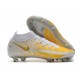 Crampons de Football Nike Phantom GT Elite DF FG Blanc Or