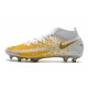 Crampons de Football Nike Phantom GT Elite DF FG Blanc Or