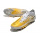 Crampons de Football Nike Phantom GT Elite DF FG Blanc Or