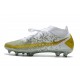 Crampons de Football Nike Phantom GT Elite DF FG Or Blanc
