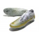 Crampons de Football Nike Phantom GT Elite DF FG Or Blanc