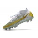 Crampons de Football Nike Phantom GT Elite DF FG Or Blanc