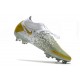 Crampons de Football Nike Phantom GT Elite DF FG Or Blanc
