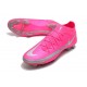 Crampons de Football Nike Phantom GT Elite DF FG Rose Argent