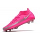 Crampons de Football Nike Phantom GT Elite DF FG Rose Argent