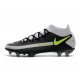Crampons de Football Nike Phantom GT Elite DF FG Noir Gris Vert