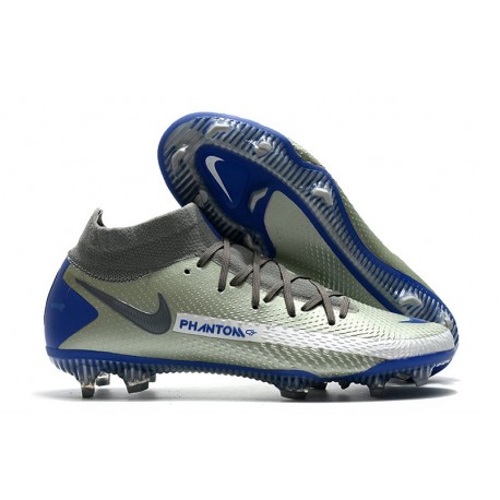 Nike Chaussure Phantom GT Elite DF FG - Gris Bleu