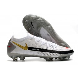 Nike Phantom GT Elite FG Nouvelles Crampon - Blanc Noir Or