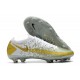 Chaussure Nouveau Nike Phantom GT Elite FG Or Blanc