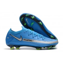 Chaussure Nouveau Nike Phantom GT Elite FG Bleu Argent
