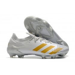adidas Crampon Predator Mutator 20.1 Low FG Blanc Or