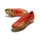Chaussure Nike Mercurial Vapor XIII Elite FG Ronaldo CR100 Rouge Or