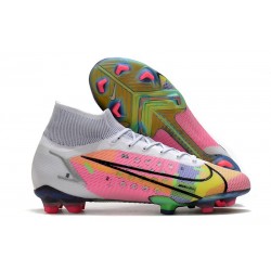 Chaussure Nike Mercurial Superfly 8 Elite FG Blanc Multicolore 