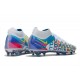 Nike Chaussure Phantom GT Elite DF 3D FG - Blanc Bleu Rose Jaune