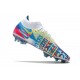 Nike Chaussure Phantom GT Elite DF 3D FG - Blanc Bleu Rose Jaune