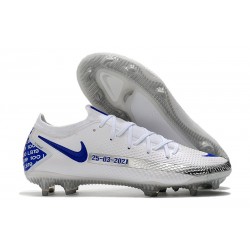 Chaussure Nouveau Nike Phantom GT Elite FG Blanc Bleu