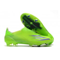 Chaussure adidas X Ghosted + FG Precision To Blur - Vert Violet Jaune