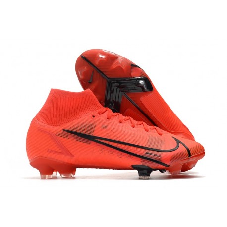 Chaussure Nike Mercurial Superfly 8 Elite FG Rouge Noir