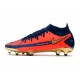Neuf Nike Phantom GT Elite DF FG Orange Bleu Or