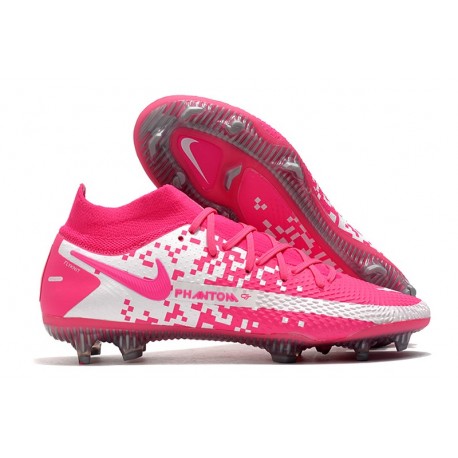 Neuf Nike Phantom GT Elite DF FG Rose Blanc