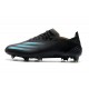 Crampons adidas X Ghosted.1 FG Superstealth - Noir Bleu cyan