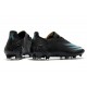 Crampons adidas X Ghosted.1 FG Superstealth - Noir Bleu cyan