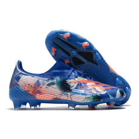Crampons adidas X Ghosted.1 FG Bleu Rouge