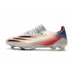 Crampons adidas X Ghosted.1 FG Argenté Noir Rouge