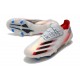 Crampons adidas X Ghosted.1 FG Argenté Noir Rouge