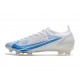 Nike pour hommes Mercurial Vapor XIV Elite FG Blanc Bleu