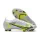 Nike Mercurial Vapor XIV Elite FG - Blanc Noir Argenté Jaune Fluo