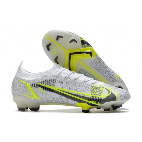 Nike Mercurial Vapor XIV Elite FG - Blanc Noir Argenté Jaune Fluo
