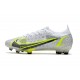 Nike Mercurial Vapor XIV Elite FG - Blanc Noir Argenté Jaune Fluo