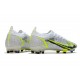 Nike Mercurial Vapor XIV Elite FG - Blanc Noir Argenté Jaune Fluo